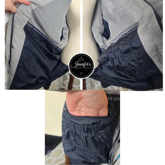 Charles River Apparel Navy White Embroidered Penn State Oversized Windbreaker XL - Picture 11 of 16